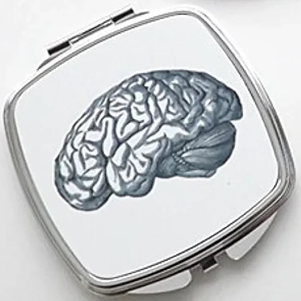 Goth Anatomical Heart Skull Anatomy Compact Mirror