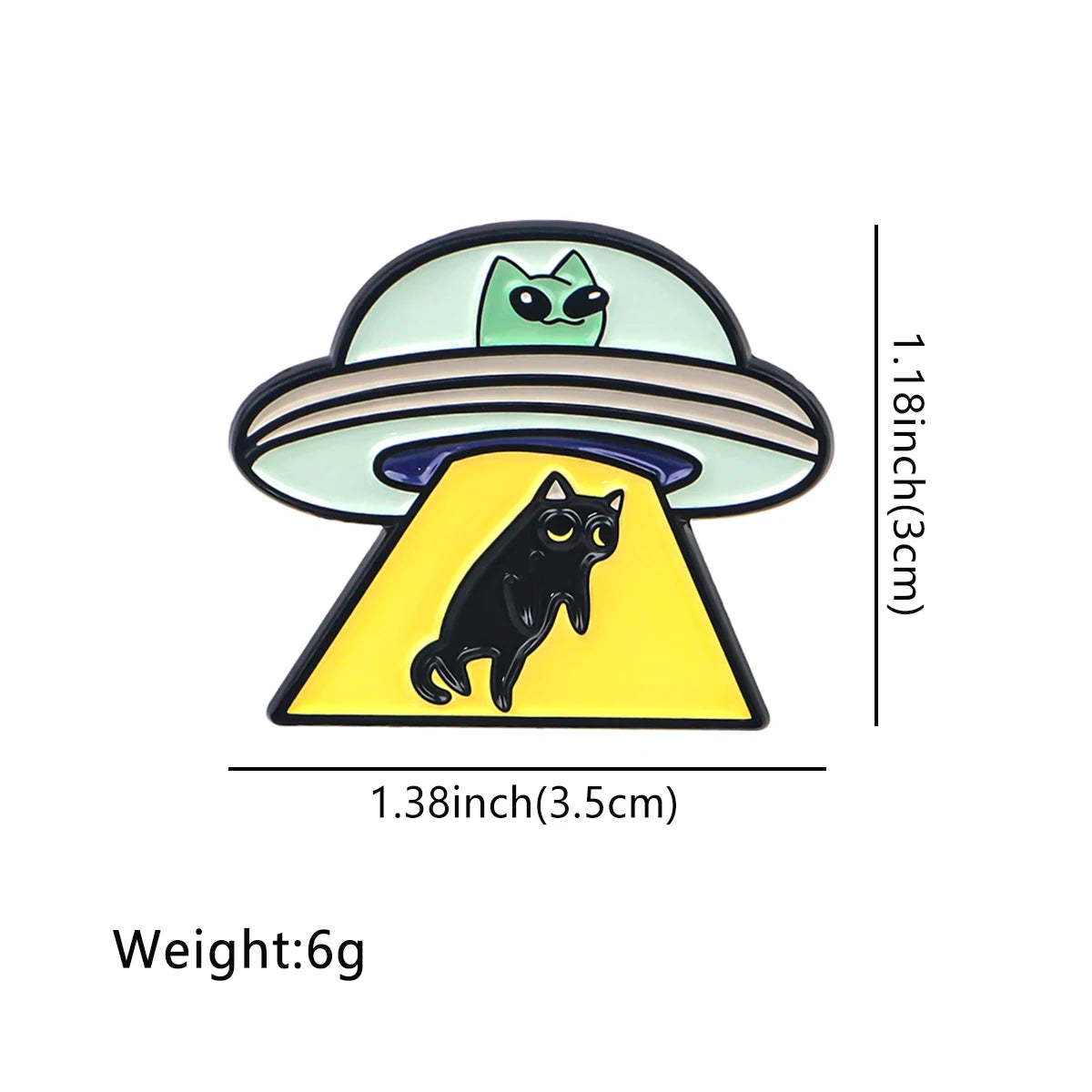 UFO Alien Cat Enamel Pin