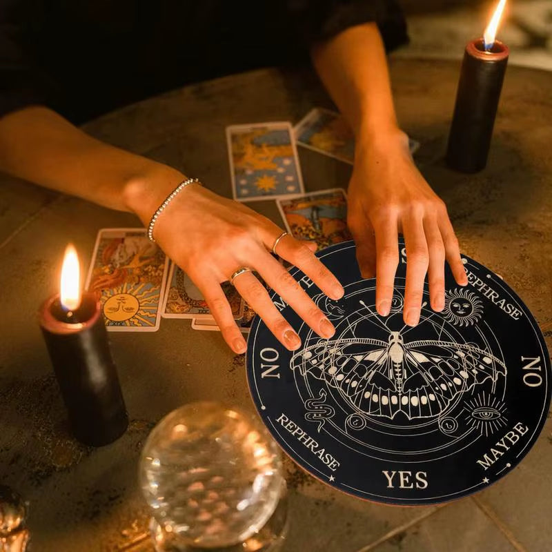 Ouija Boards Wooden Witch Divination Board Witch Crafts Supplies Fortune Telling Toys Decision Making Pendulum Witch Altar