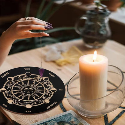 Ouija Boards Wooden Witch Divination Board Witch Crafts Supplies Fortune Telling Toys Decision Making Pendulum Witch Altar