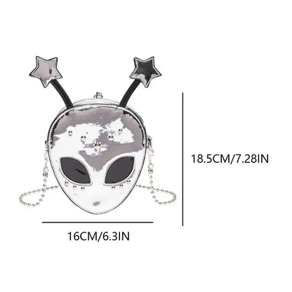 Novelty Halloween Ghost Bag Gift Women Gothic Shoulder Bag Devil Skull Funny Crossbody Bags Female Girls Ghost Handbags Purse