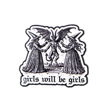 Funny Witch Enamel Pins Badges on Backpack Lapel Pins Brooches Halloween Jewelry Cosplay Accessories Party Gifts Toy