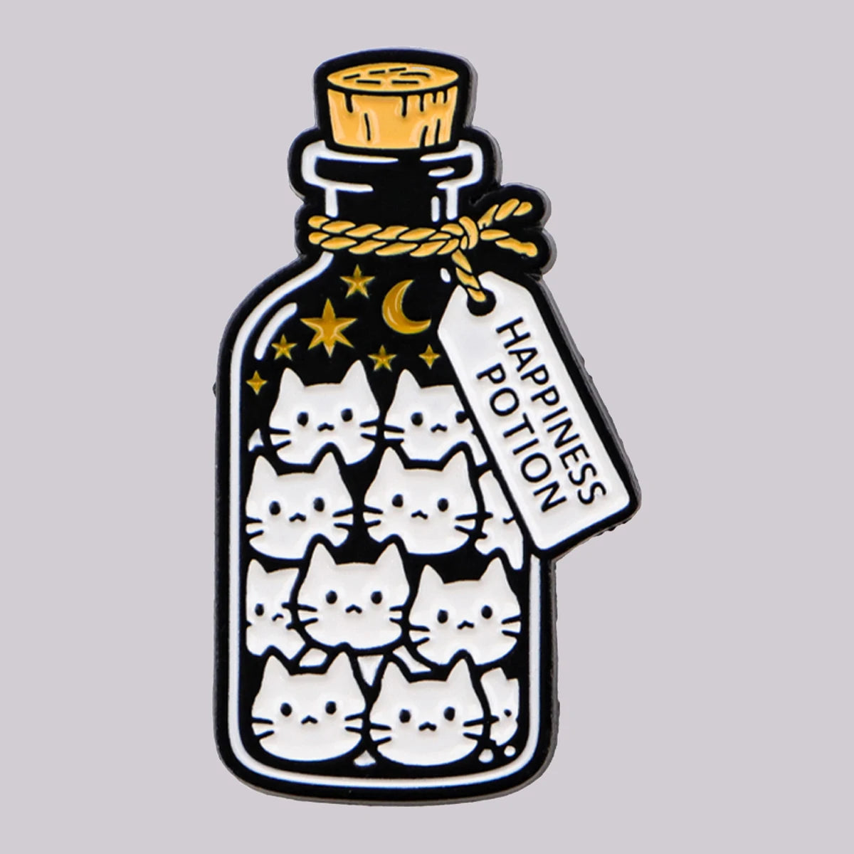 Cute Bottle Cat Enamel Pin Cartoon Brooch Pines Lapel Pins Badge on Backpack Clothing Accessories Animal Jewelry Friends Gifts