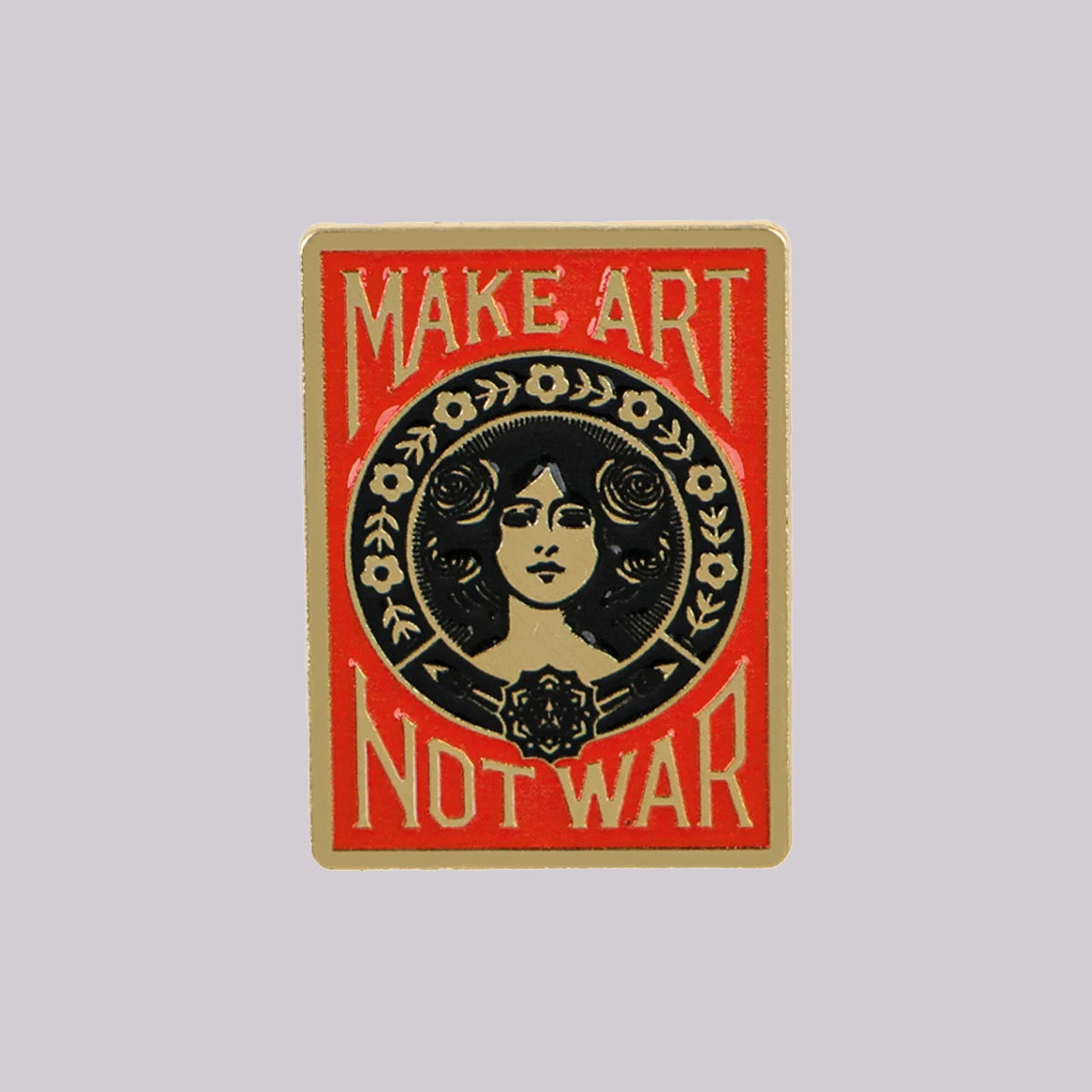 "MAKE ART NOT WAR" Enamel Pin Feminism Brooch Lapel Pins Badge on Backpack Clothing Accessories Fashion Jewelry Friends Gifts