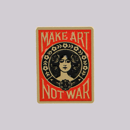 "MAKE ART NOT WAR" Enamel Pin Feminism Brooch Lapel Pins Badge on Backpack Clothing Accessories Fashion Jewelry Friends Gifts