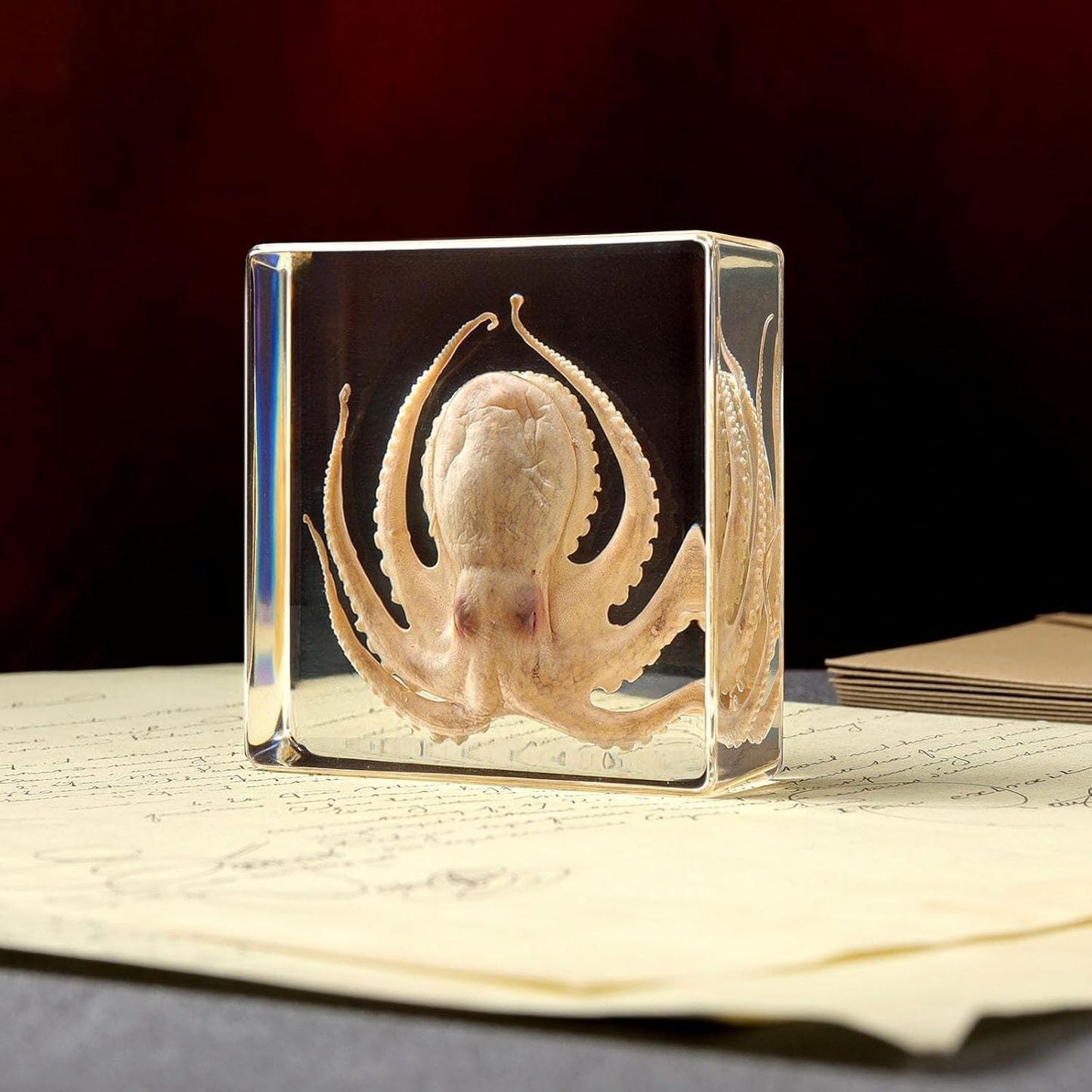Taxidermy Octopus Insect in Resin, Real Octopus Specimens Animal Paperweights..