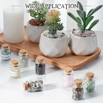 12Pcs Crystal Gemstone Chip Bottles
