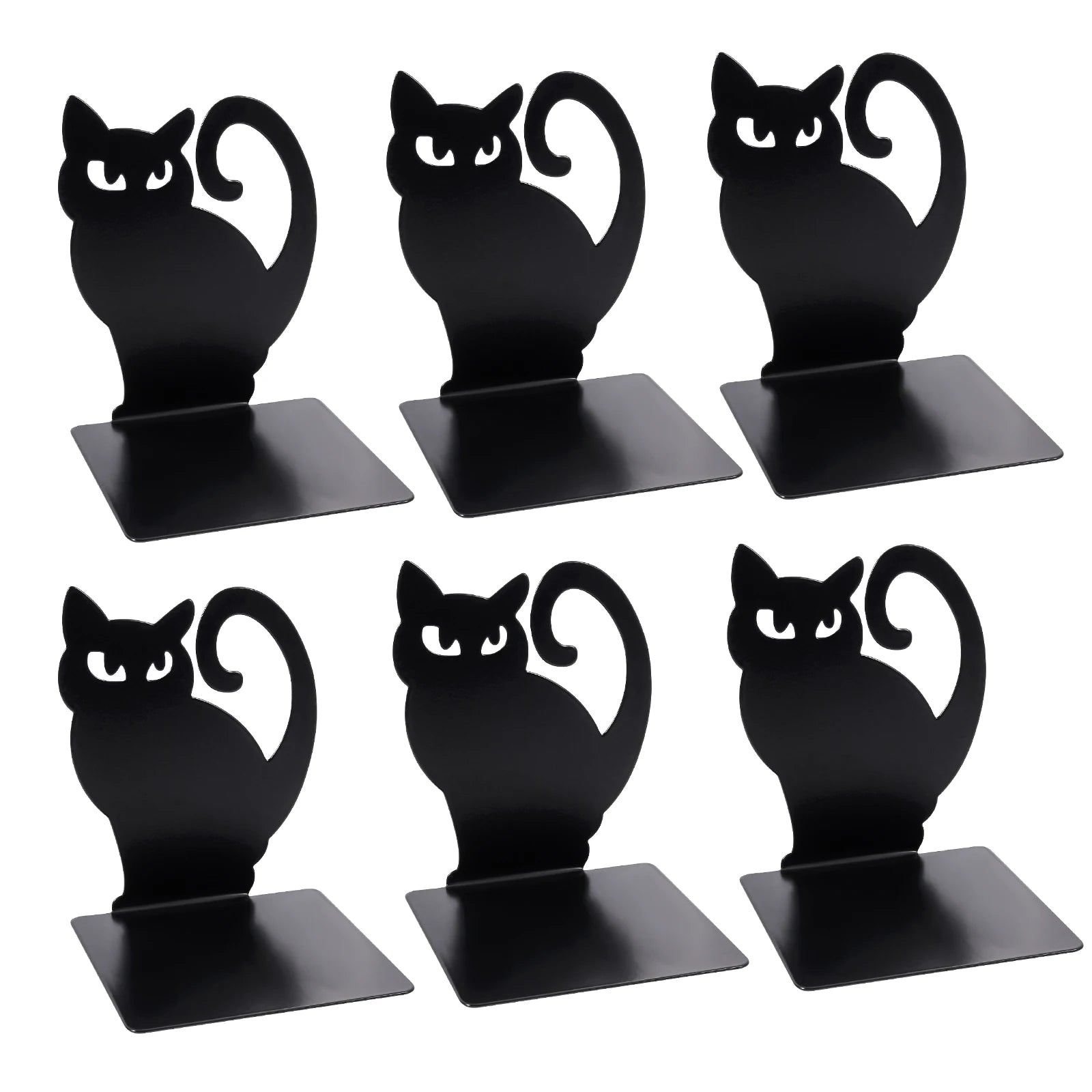 Black Cat Book Ends Heavy Book Stand Shelf Book Rack Iron Bookends Stand Iron Organizer Book Home Desk Stationery