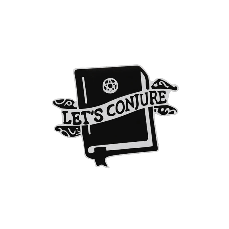 Black Punk Magic Book Enamel Pins Funny Library Books Brooches Backpack Clothes Metal Lapel Pin Badges Jewelry Gifts for Friends