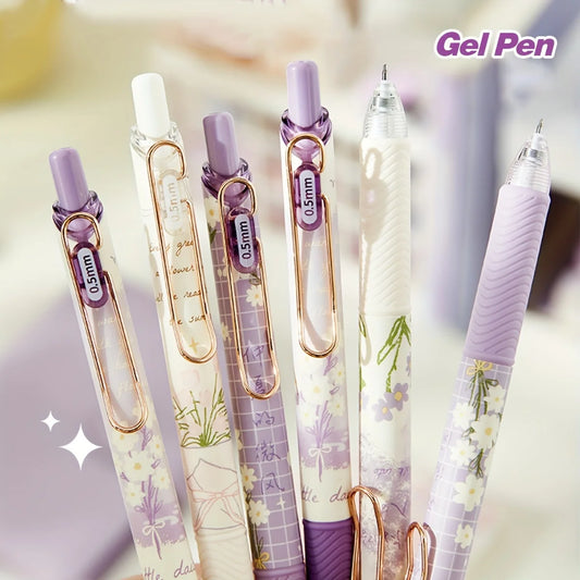 4Pcs Floral Gel Pens