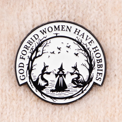 Funny Witch Enamel Pins Badges on Backpack Lapel Pins Brooches Halloween Jewelry Cosplay Accessories Party Gifts Toy