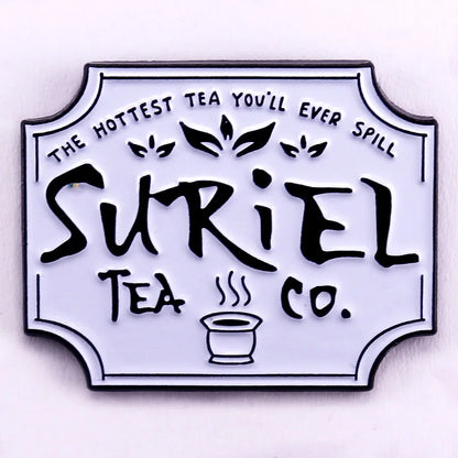 Suriel Tea Co Enamel Pin ACOTAR Inspired Lapel Pins the Hottest Tea You'Ll Ever Spill