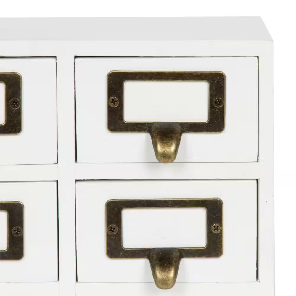 Apothecary White Wood Drawers