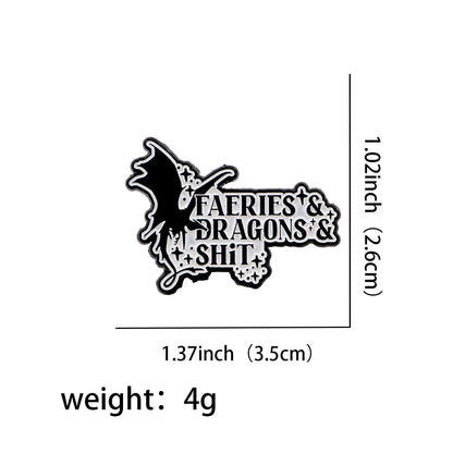 Fairy & Dragon Enamel Pins Cartoon Women'S Brooches Men Lapel Pins Badge on Backpack Costume Accessories Fantasy Jewelry Gifts