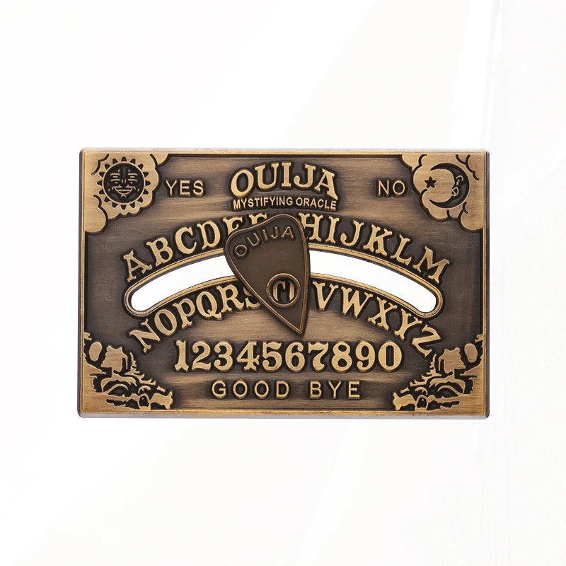 Or No Sun and Moon Bronze Pines Lapel Badges Punk Gothic Jewelry Gift for Friends Ouija Board Brooch Custom Yes