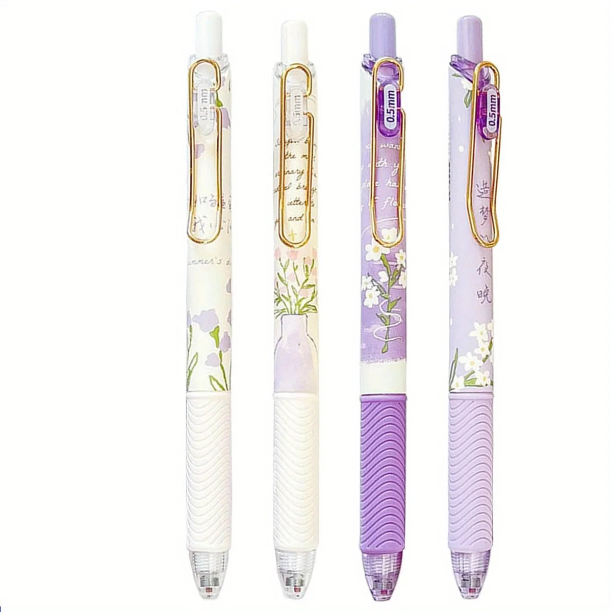 4Pcs Floral Gel Pens