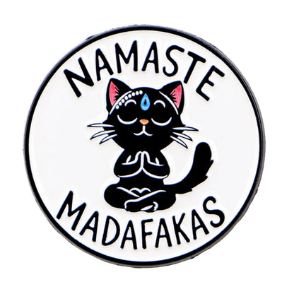 Yoga Cat Enamel Pin Cartoon Brooch Pines Lapel Pins Badge on Backpack Clothing Accessories Animal Jewelry Friends Gifts