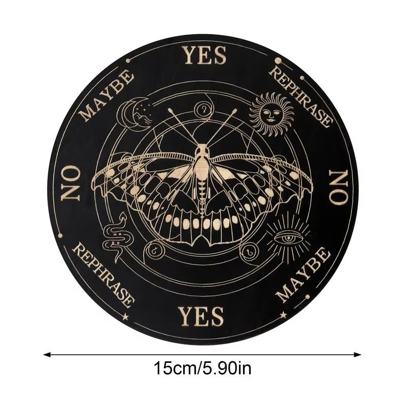 Ouija Boards Wooden Witch Divination Board Witch Crafts Supplies Fortune Telling Toys Decision Making Pendulum Witch Altar