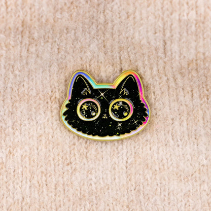 Kawaii Enamel Pin Cute Black Cat Brooch Pines Lapel Pins Badge on Backpack Clothing Accessories Animal Jewelry Friends Gifts