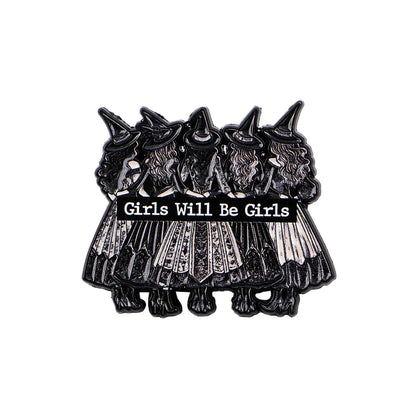 Funny Witch Enamel Pins Badges on Backpack Lapel Pins Brooches Halloween Jewelry Cosplay Accessories Party Gifts Toy