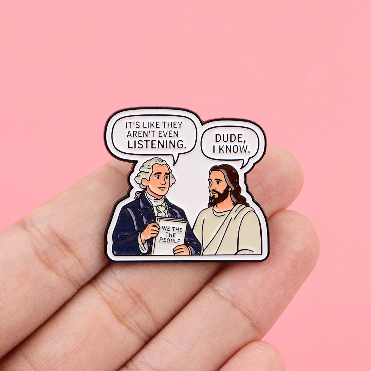 Jesus Quotes Enamel Pin I KNOW Brooch Pines Lapel Pins Badge on Backpack Clothing Accessories Funny Jewelry Friends Gifts