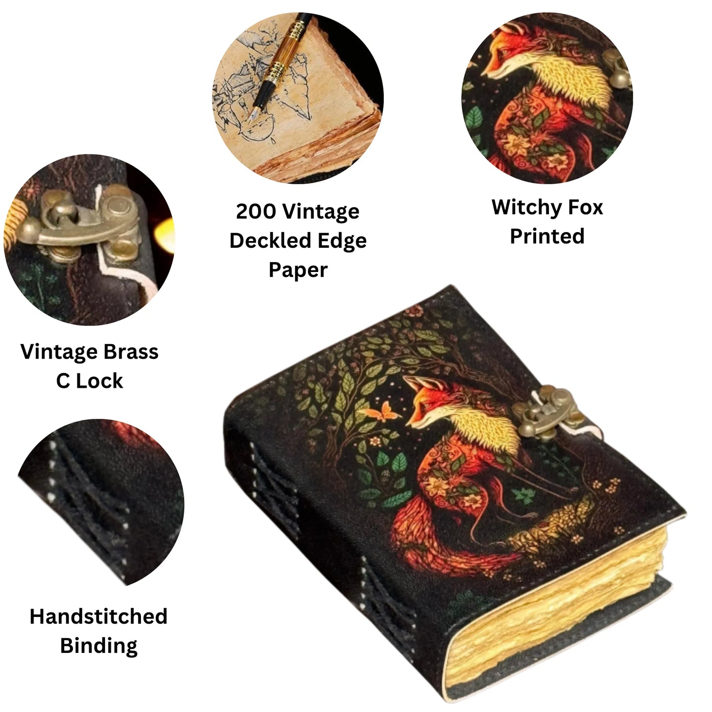 Leather Journal Blank Spell Book
