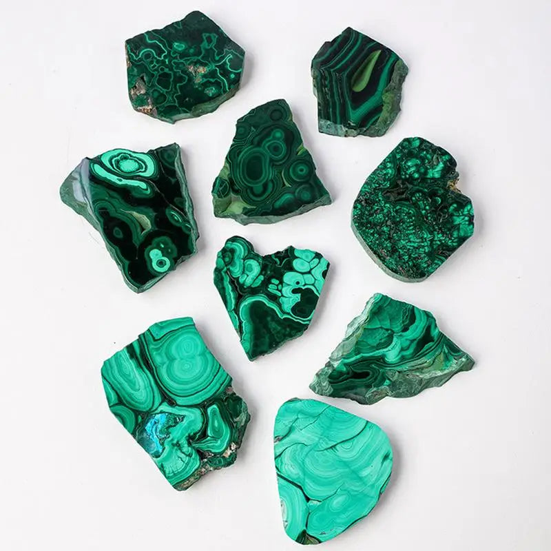 Natural Crystal Malachite Slice