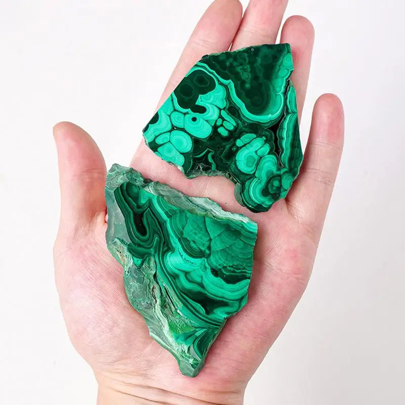 Natural Crystal Malachite Slice