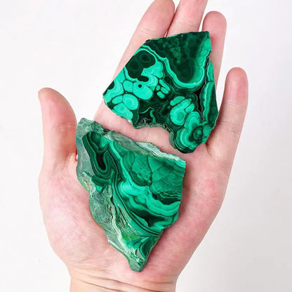 Natural Crystal Malachite Slice