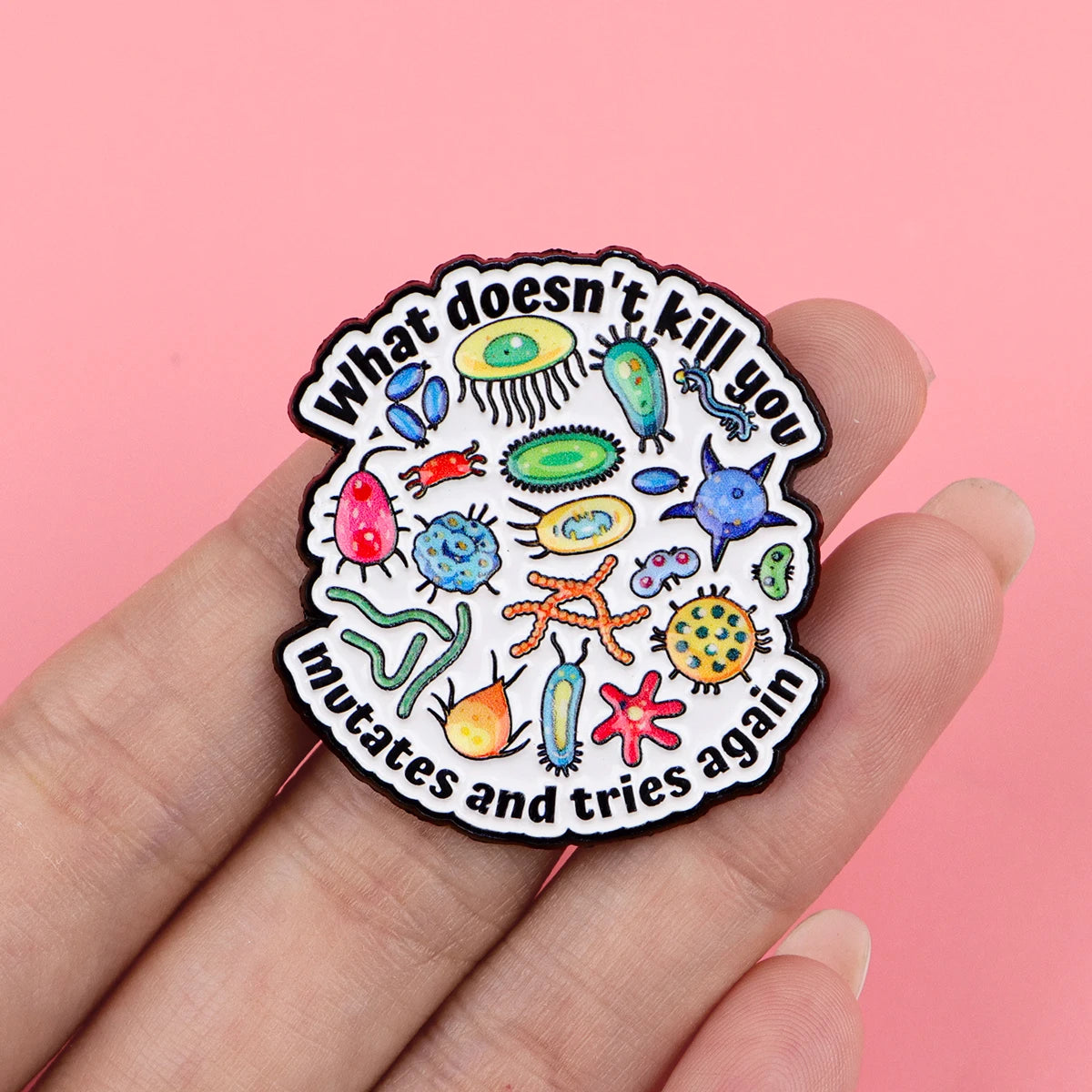 Bacterial Enamel Pin Doctor'S Quote Brooch Pines Lapel Pins Badge on Backpack Clothing Accessories Medical Jewelry Friends Gifts