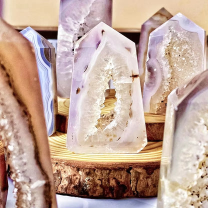 1PC Geode Agate Point