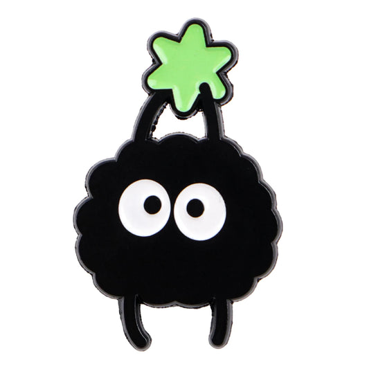 Cute Black Charcoal Enamel Pin Anime Elf Badges on Backpack Women'S Brooches Hat Lapel Pins Cosplay Accessories Toys Gifts