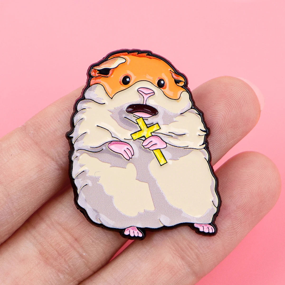 Cute Hamster Enamel Pin Cute Mouse Brooch Pines Lapel Pins Badge on Backpack Clothing Accessories Animal Jewelry Birthday Gifts
