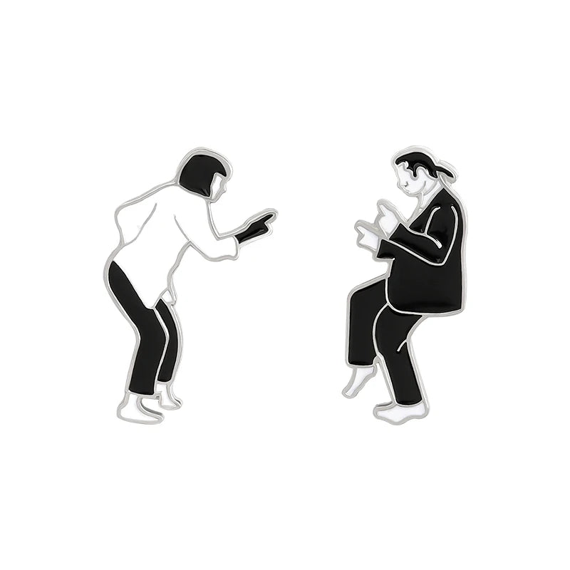 Movie Enamel Pins Set Swing Dance Figure Brooches Shirt Collar Bag Lapel Pin Badge Jewelry Gift for Friends Wholesale