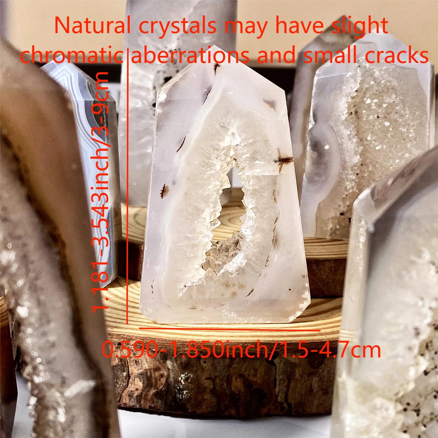 1PC Geode Agate Point