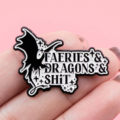 Fairy & Dragon Enamel Pins Cartoon Women'S Brooches Men Lapel Pins Badge on Backpack Costume Accessories Fantasy Jewelry Gifts