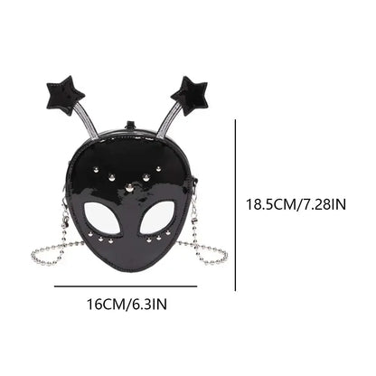 Novelty Halloween Ghost Bag Gift Women Gothic Shoulder Bag Devil Skull Funny Crossbody Bags Female Girls Ghost Handbags Purse