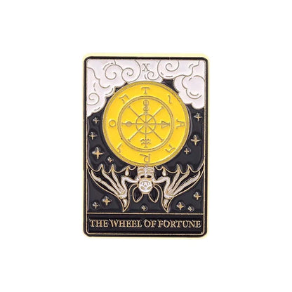 Tarot Enamel Pins Custom Sun Moon Stars Gothic Skeleton Lover Brooches Lapel Badges Bag Punk Dark Witch Jewelry Gift for Kids