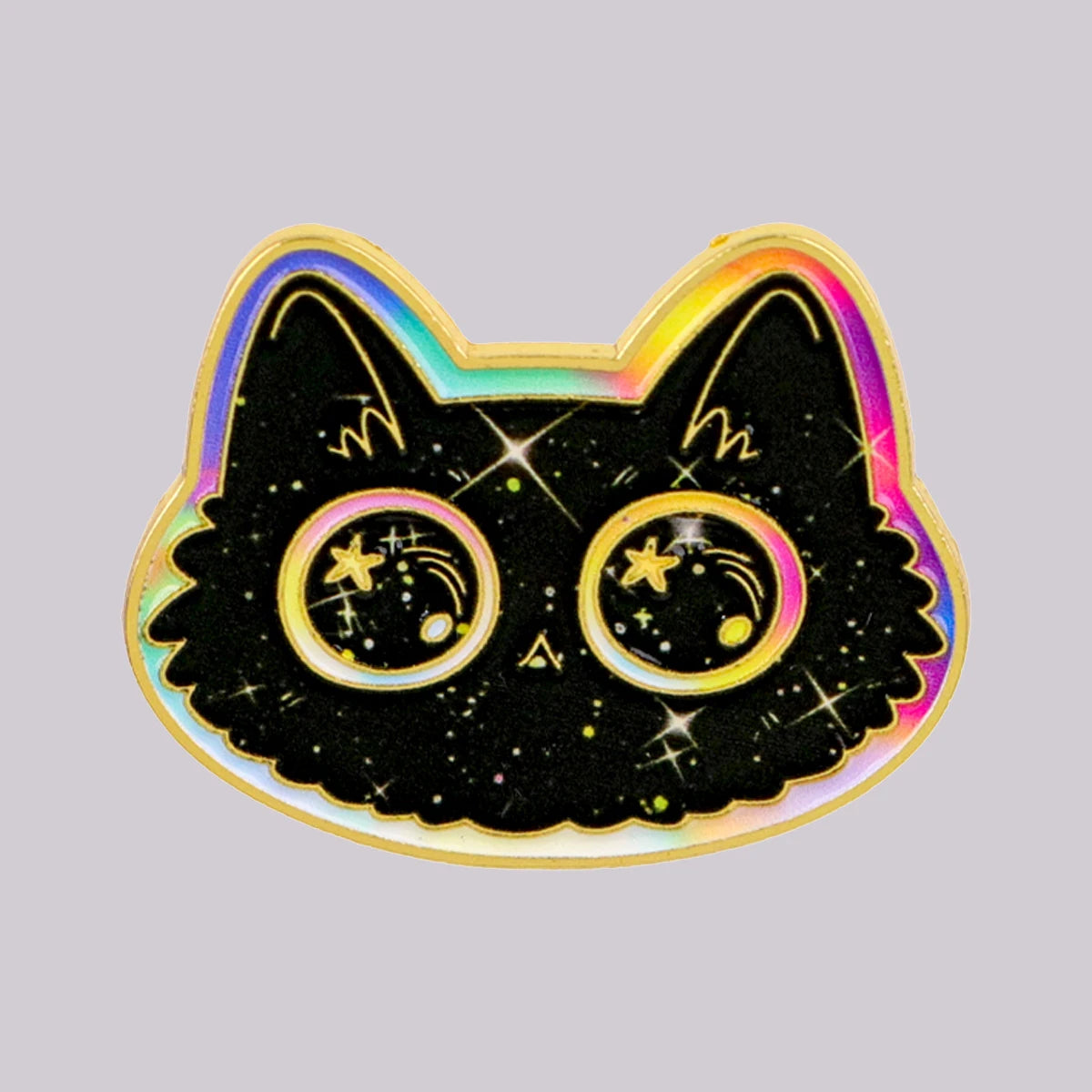 Kawaii Enamel Pin Cute Black Cat Brooch Pines Lapel Pins Badge on Backpack Clothing Accessories Animal Jewelry Friends Gifts