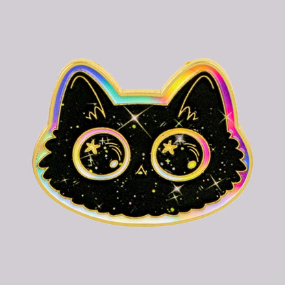 Kawaii Enamel Pin Cute Black Cat Brooch Pines Lapel Pins Badge on Backpack Clothing Accessories Animal Jewelry Friends Gifts