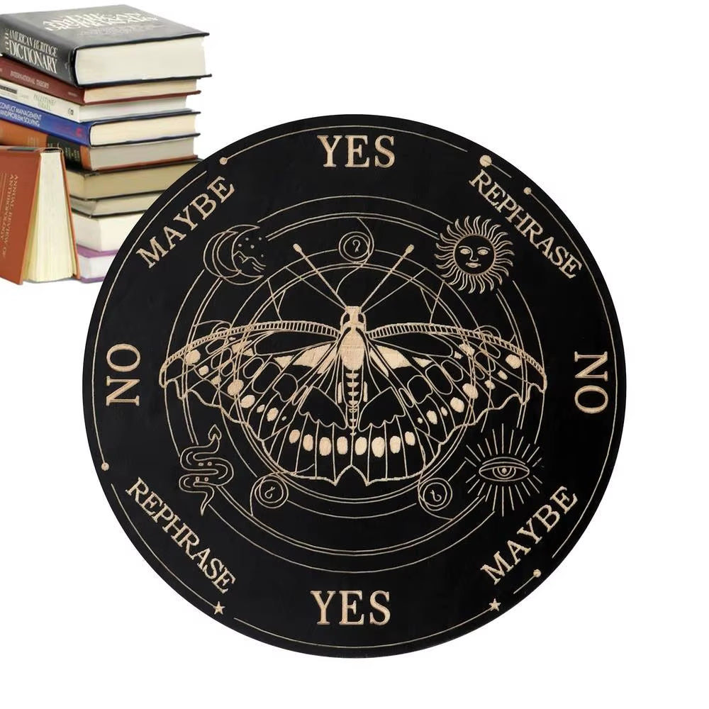 Ouija Boards Wooden Witch Divination Board Witch Crafts Supplies Fortune Telling Toys Decision Making Pendulum Witch Altar