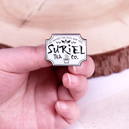 Suriel Tea Co Enamel Pin ACOTAR Inspired Lapel Pins the Hottest Tea You'Ll Ever Spill