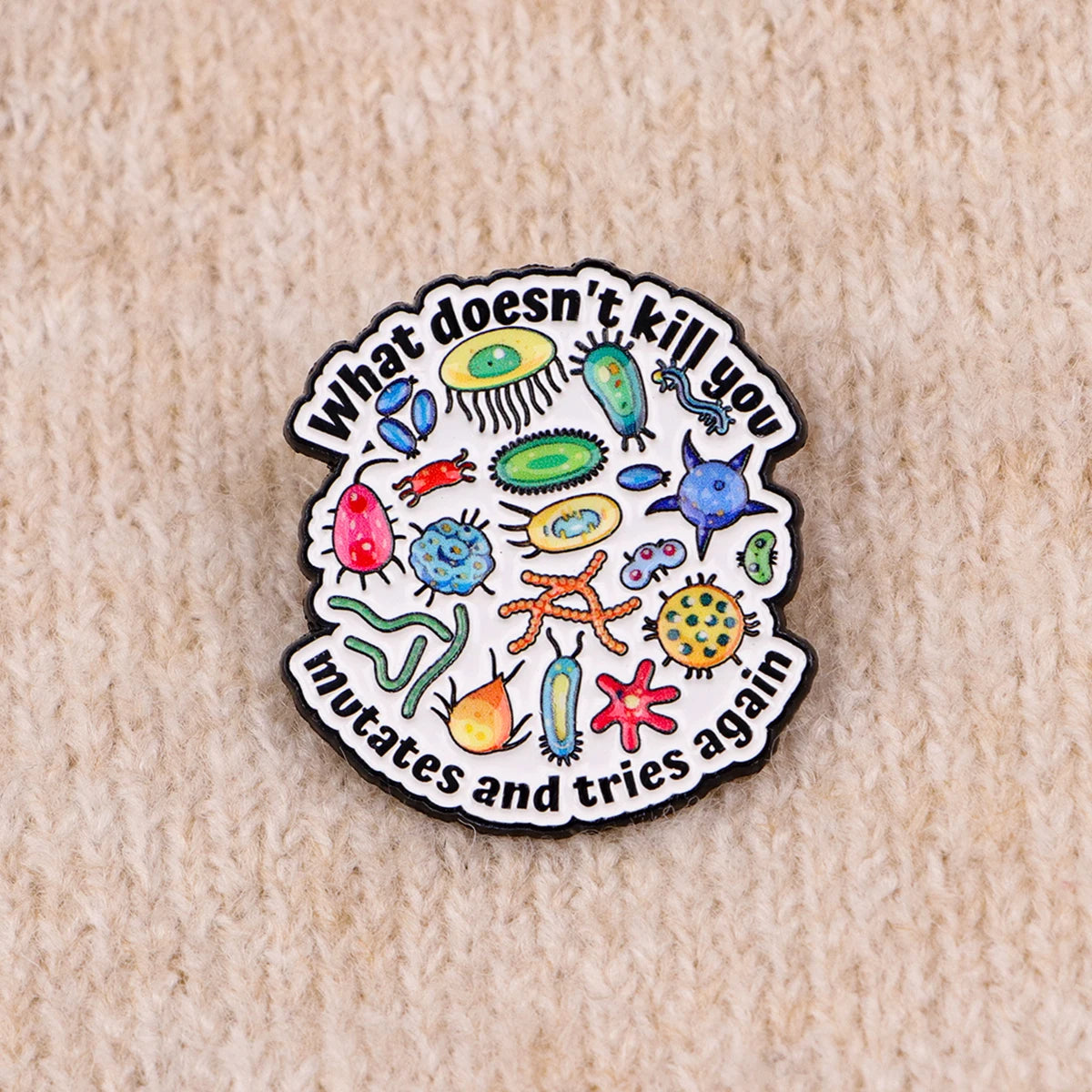Bacterial Enamel Pin Doctor'S Quote Brooch Pines Lapel Pins Badge on Backpack Clothing Accessories Medical Jewelry Friends Gifts