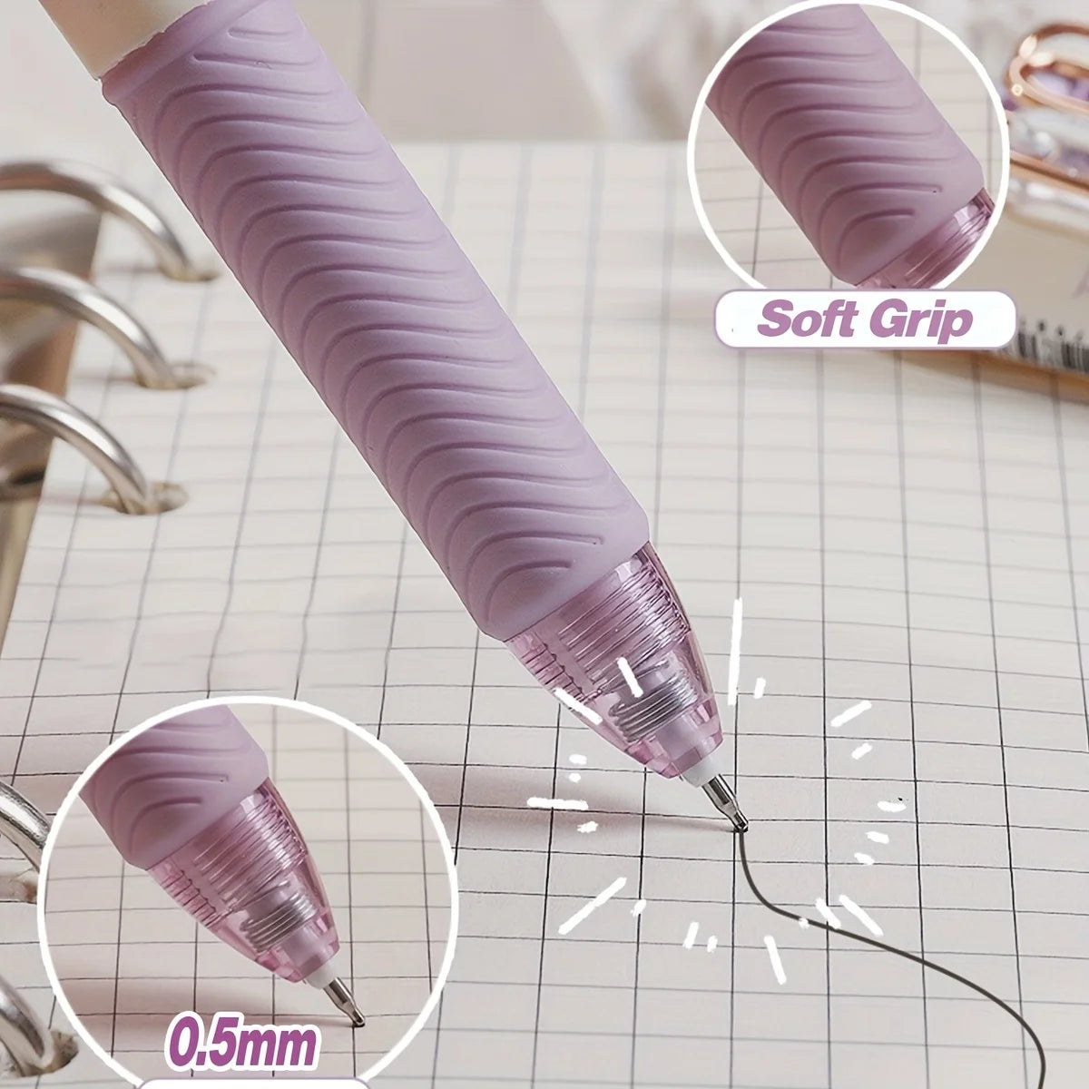 4Pcs Floral Gel Pens
