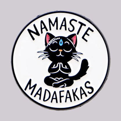 Yoga Cat Enamel Pin Cartoon Brooch Pines Lapel Pins Badge on Backpack Clothing Accessories Animal Jewelry Friends Gifts