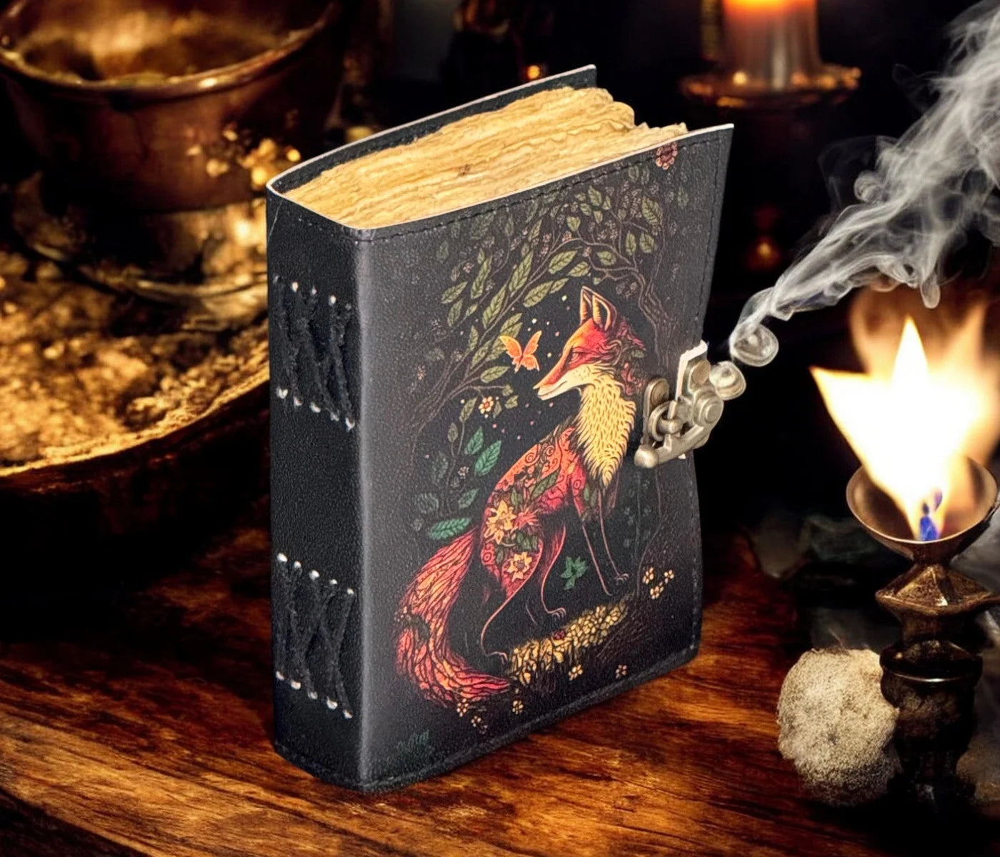 Leather Journal Blank Spell Book