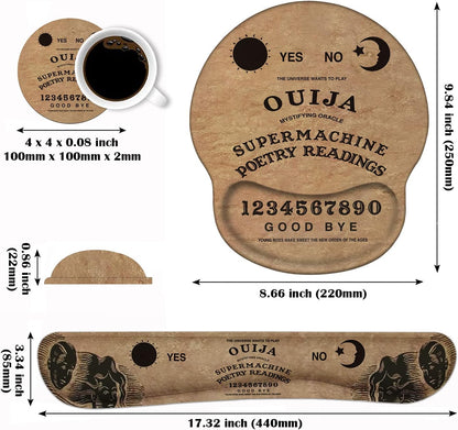 Retro Ouija Board Keyboard Wrist Rest and Mouse Pad