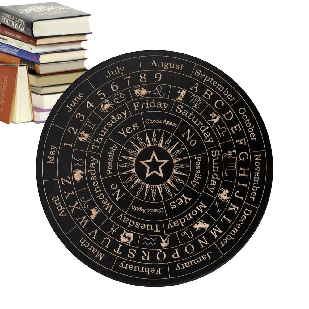 Ouija Boards Wooden Witch Divination Board Witch Crafts Supplies Fortune Telling Toys Decision Making Pendulum Witch Altar