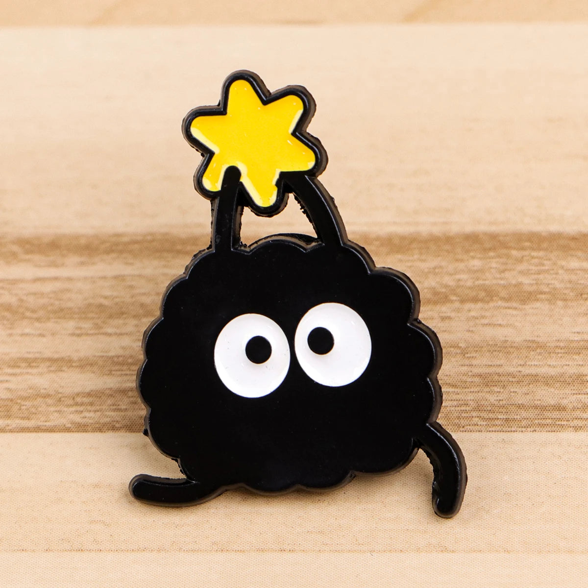 Cute Black Charcoal Enamel Pin Anime Elf Badges on Backpack Women'S Brooches Hat Lapel Pins Cosplay Accessories Toys Gifts
