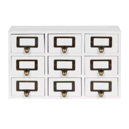 Apothecary White Wood Drawers